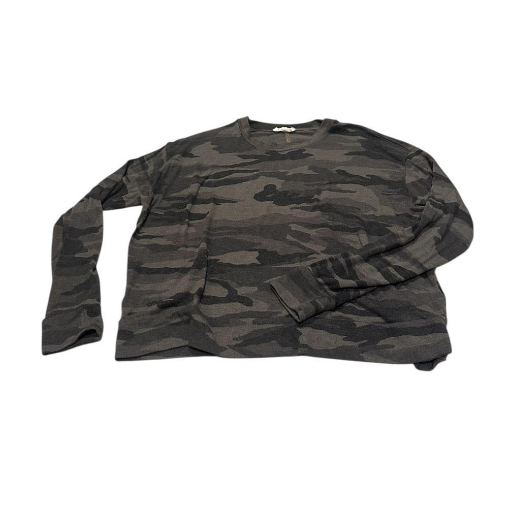 NWOT Splendid Gray Camo Supersoft Pullover Small - Picture 2 of 7